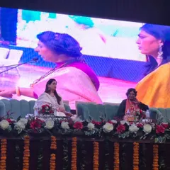 On the dais at a seminar organized by the Haryana State Commission for Women. Sharing the stage with such accomplished individuals is always an honor.
