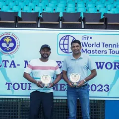 Amogha Shivaram and his doubles partner after their victory at the KSLTA Master ITF World Ranking Tournament 2023. We are led by a founder who not only talks the talk but walks the walk.