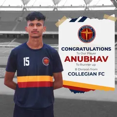 A congratulatory post for my player, Anubhav, who was part of the runner-up team in the Football Delhi B Division. I am proud of his contribution and success.