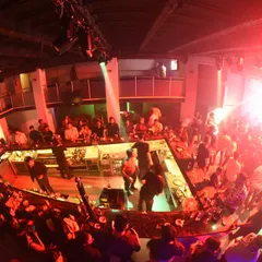 A fisheye view of the multi-level madness at Tantra, Kolkata. The party is happening on every floor.