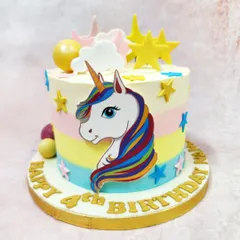 A duplicate of our enchanting unicorn cake, perfect for a magical 4th birthday celebration.