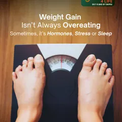If you're struggling to lose weight despite eating healthy, the cause might not be overeating. Underlying factors like hormones, stress, or poor sleep can play a significant role.