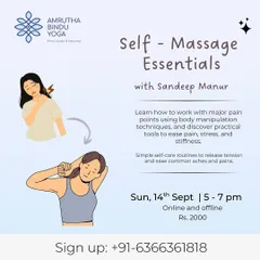 For those who want to learn how to help themselves, I offer a "Self-Massage Essentials" workshop. This is a practical, hands-on session where you learn to identify your own pain points and use effective body manipulation techniques to relieve common aches, stress, and stiffness.