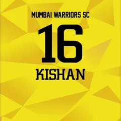 Make the jersey your own. We offer custom printing so you can have your name and number on the back, just like this yellow Mumbai Warriors SC kit for Kishan. It’s a statement of your place in the football family.