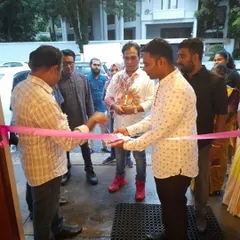 The inaugural ribbon-cutting ceremony at the Lionel Wendt Art Gallery in Colombo, Sri Lanka, for our group exhibition.