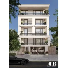 This four-story residence in Vasant Vihar, New Delhi, demonstrates our approach to urban luxury. The design features a clean, all-white neo-classical facade, accented with intricate black metal railings and a statement gate, blending classical grandeur with modern living requirements.