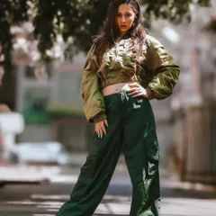 Capturing the raw energy of Bangalore's streets is one of my specialties. This is a full-body shot from a street style portfolio session, showcasing a confident pose and an outfit that blends modern trends with personal style.