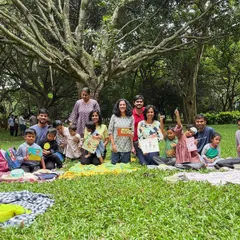 Our story circle is a community. This is a snapshot of the wonderful families who gather with us, sharing stories, laughter, and the simple joy of being outdoors together. Everyone, from kids to parents and grandparents, is a part of our tale.