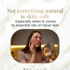 Not Everything Natural is Skin-Safe, Especially Essential Oils. This carousel opener debunks the myth that "natural" equals "safe." I often see patients with burns and breakouts from using undiluted essential oils on their faces.