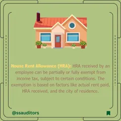 House Rent Allowance (HRA) can be partially or fully exempt from income tax. The exemption depends on factors like the actual rent you pay and the city you live in.