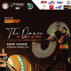 The official announcement for our "Dance of Light & Fire" performance at Pragyan, the tech fest of NIT Trichy. We love performing for college crowds.