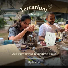 Build a tiny, thriving world in a glass jar. Our terrarium making sessions are a perfect blend of nature and design, where you learn to layer soil, stone, and plants to create a self-sustaining miniature garden. It’s a wonderful way to bring a piece of the outdoors into your home.