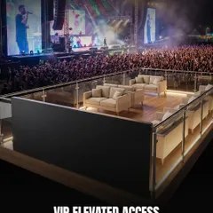 We believe in offering an unparalleled premium experience. This render showcases our exclusive VIP Elevated Access zones, providing private cabanas and the best views of the stage for a comfortable and luxurious festival experience.