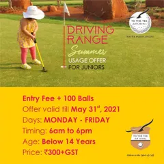A young golfer learns the basics on our putting green. This image was part of a summer offer designed specifically for juniors to get acquainted with the game.