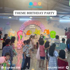 An under-the-sea theme party with characters like The Little Mermaid. We organize games and activities to keep the little ones engaged while parents relax and enjoy the celebration.