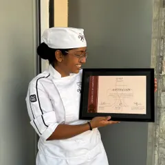 Officially a graduate! Holding this certificate from the School for European Pastry felt surreal. It represents countless hours of hard work, sleepless nights, and the beginning of my professional journey as a chef.