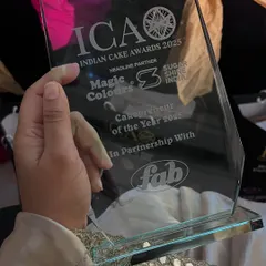 A close-up of the award. It's such an honor to be recognized for a decade of resilience and innovation in this industry I love so much.