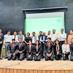 A group photo with the winning teams and fellow judges. Congratulations to all the participants for their hard work and excellent performance.