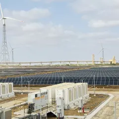 We delivered India’s first on-site Hybrid Round-the-Clock (RTC) renewable energy project for UltraTech Cement in Gujarat. This facility integrates solar panels, wind turbines, and battery storage to provide an uninterrupted, 24/7 clean power supply, demonstrating our capability in engineering complex, reliable energy solutions for energy-intensive industries.