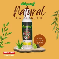 This is my natural hair care oil, the heart of Neelayambary. It's a traditional kaachenna made with over 15 herbs like Neelayamari and Kayyunni, slow-cooked in pure coconut oil. It's made with a lot of love to help reduce hair fall and nourish your scalp.