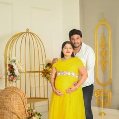 A classic couple's portrait in the studio. Simple, elegant, and all about the love between them.
