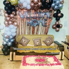 I believe in tailoring every welcome to feel personal and full of love. This setup is ready to surprise a loved one returning home.