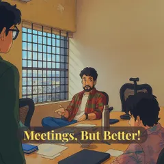 Let's make meetings better. This illustration captures the relaxed yet professional vibe of my meeting rooms, where you can have productive discussions without the corporate stiffness.