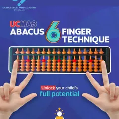 We unlock your child's full potential with the UCMAS Abacus 6 Finger Technique. This scientifically designed method enhances mental math skills, concentration, and memory in an engaging way.