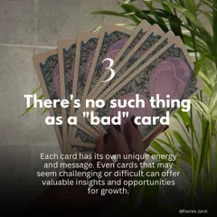There is no such thing as a "bad" card in tarot. Each card carries its own unique energy and message. Even cards that seem challenging offer valuable insights and opportunities for growth.