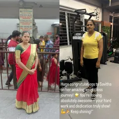 Congratulations to Savitha on her amazing weight loss journey. Her hard work and dedication truly show, and she looks absolutely awesome. Keep shining.