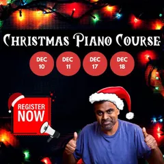 Announcing my fun-filled Christmas Piano Course. Over four sessions, we focus on traditional carols and popular holiday songs. It's a great way to celebrate the season and learn some festive tunes.