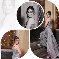 "You are a beautiful reflection of love." This elegant collage combines color and black and white portraits of the bride, showcasing her grace and happiness.