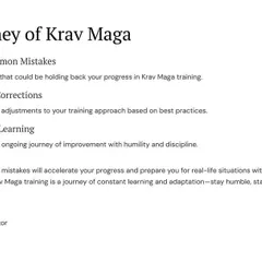 The journey of Krav Maga is one of constant learning. It requires you to recognize mistakes, implement corrections, and embrace the process with humility and discipline.