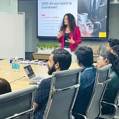 During an interactive workshop, I guide participants to explore their personal motivations for transformation. Understanding the 'why' is the first step toward building an authentic and impactful professional presence that aligns with your goals.