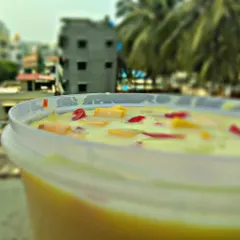 Sometimes you just need a simple dessert that brings back memories. This bowl of mango custard is pure nostalgia and comfort. A sweet treat to end your meal.