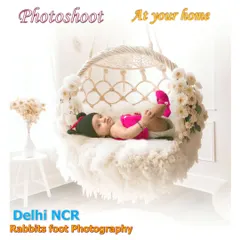Another example of a beautiful setup, a hanging swing chair, that I can provide for an at-home photoshoot. Your baby stays comfortable while I create stunning images.