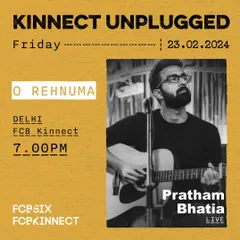 The official poster for my performance at 'Kinnect Unplugged' in Delhi. These unplugged sessions are a great way to connect with a live audience in an intimate setting.