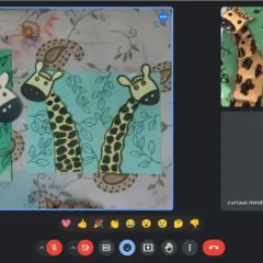 This online session was all about creating adorable giraffe bookmarks. It's amazing to see how we can craft together, even when we are miles apart.
