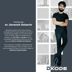 Introducing my brother, Ar. Devansh Daisaria. After completing his Masters at AA DRL in London and working at Zaha Hadid Architects, he brings a futuristic and expressive edge to our firm.