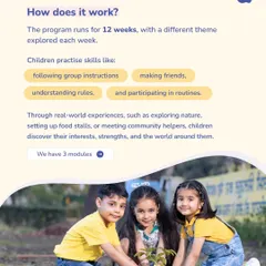 Growth is a journey we take together. In our Bridges to School program, children learn practical skills through real-world experiences like exploring nature. Here, young learners are planting a sapling, a hands-on activity that teaches them about growth and caring for the world around them.