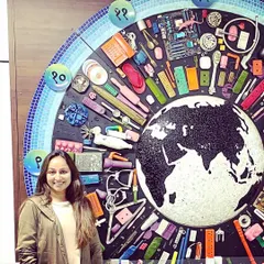 A proud moment standing next to the completed installation. This piece was a massive undertaking, and seeing it in its final home, making an impact, is an incredible feeling.