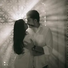 Using light and shadow to create art. This dramatic, backlit silhouette is an example of the creative and artistic pre-wedding portraits I love to craft.