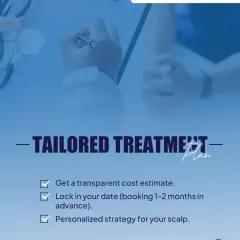 After your initial consultation, I create a tailored treatment plan. This includes a transparent cost estimate, a scheduled date for your procedure, and a personalized strategy designed specifically for your scalp and hair loss pattern.