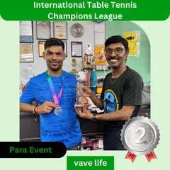 Another victory for para-athlete Pramod Kumar, securing the Silver Medal in the Para Event at the International Table Tennis Champions League in Singapore.