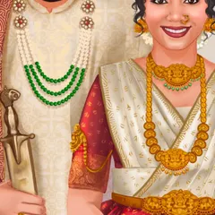 A closer look at the groom's sherwani and the bride's jewelry. These small details in a wedding illustration are what make the final piece so personal and special.