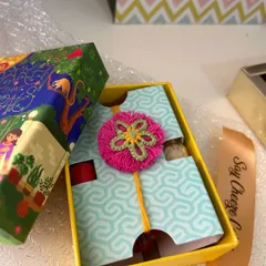 This hamper features an eco-friendly, plantable Rakhi, reflecting my commitment to sustainability in all my gift packages.