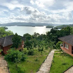 A breathtaking view of premium cottages overlooking the backwaters at Sharavathi Adventure Camp. This is the level of quality and scenery I provide with my Great Karnataka Adventure packages.