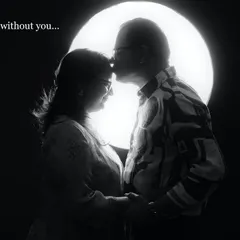Celebrating a lifetime of love with a dramatic silhouette portrait. This was for a 25th-anniversary shoot, using creative lighting in the studio to create a timeless and emotional image.