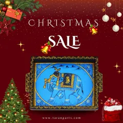 Our Christmas Sale is here! It's the perfect time to find unique, handcrafted gifts for your loved ones. This glass-painted elephant tray is a beautiful and artistic choice for the festive season.
