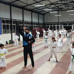 I am leading a class through basic blocking techniques. Mastering these fundamentals is the first step toward building a strong foundation in karate defense.